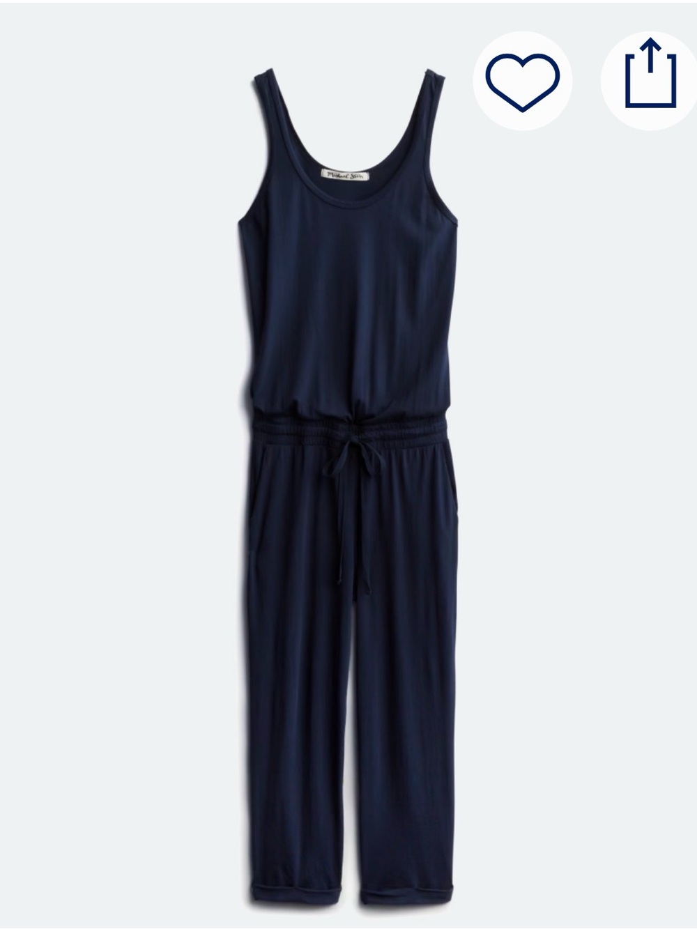 Michael Stars Navy Tank Knit Jumpsuit
